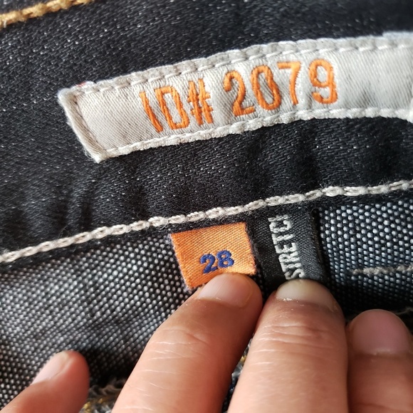 Dark Black Boot Cut Denim Jeans Stretch - Picture 7 of 8